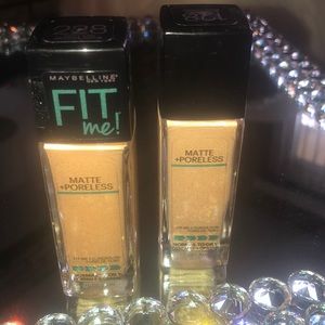 2 lot Maybelline Fitme 128 warm nude 228 soft tan